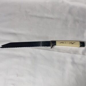 Vintage 1960s Miracle Worker Frozen Food Knife Carved Floral Handle MCM